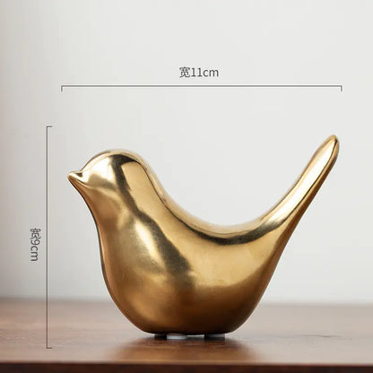 Nordic Minimalist Ceramic Bird Abstract Decor Item