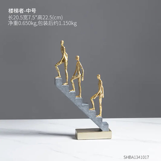 Nordic Luxury Style Abstract Stair Person Decorative Piece